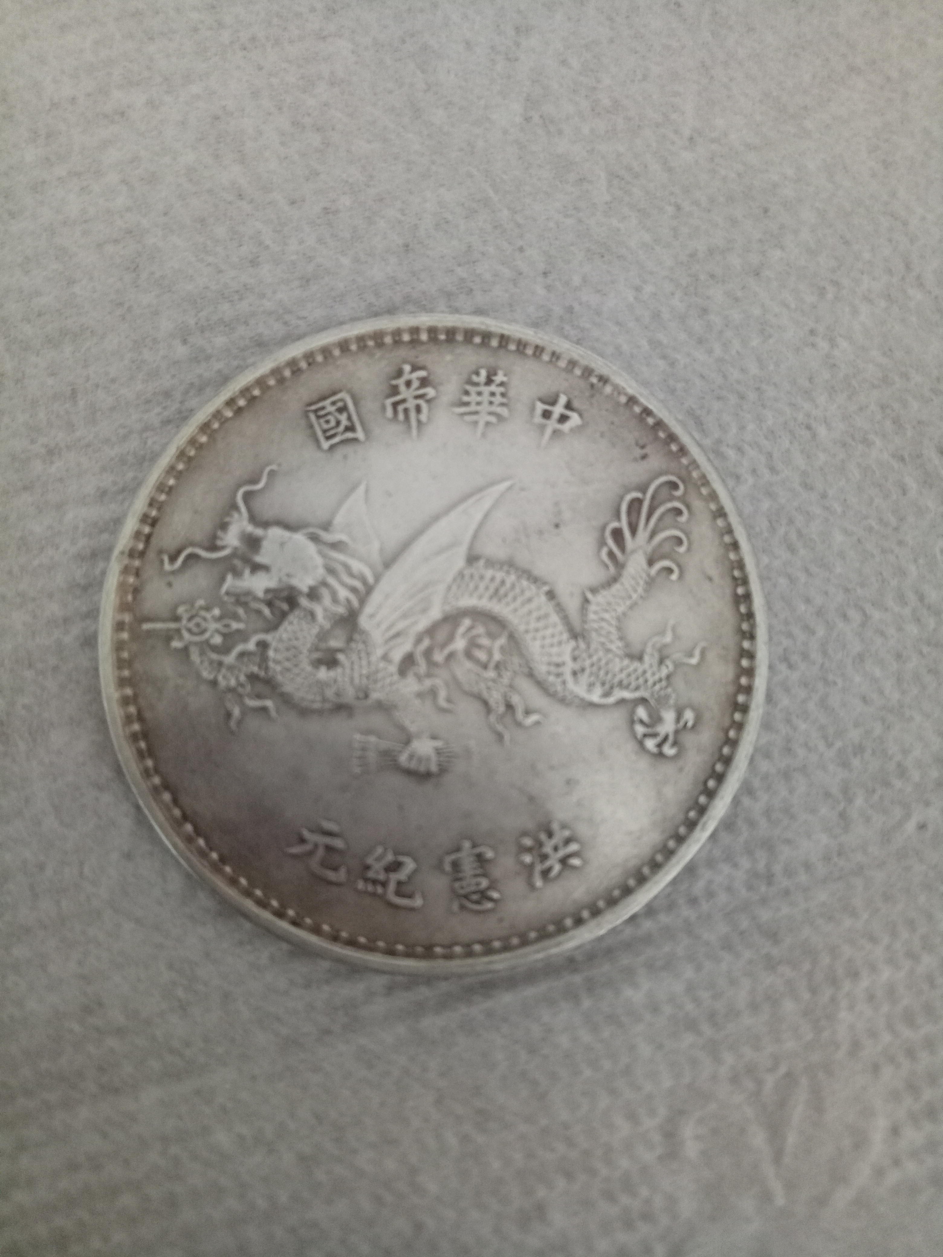 签字版中华帝国洪宪纪元背飞龙