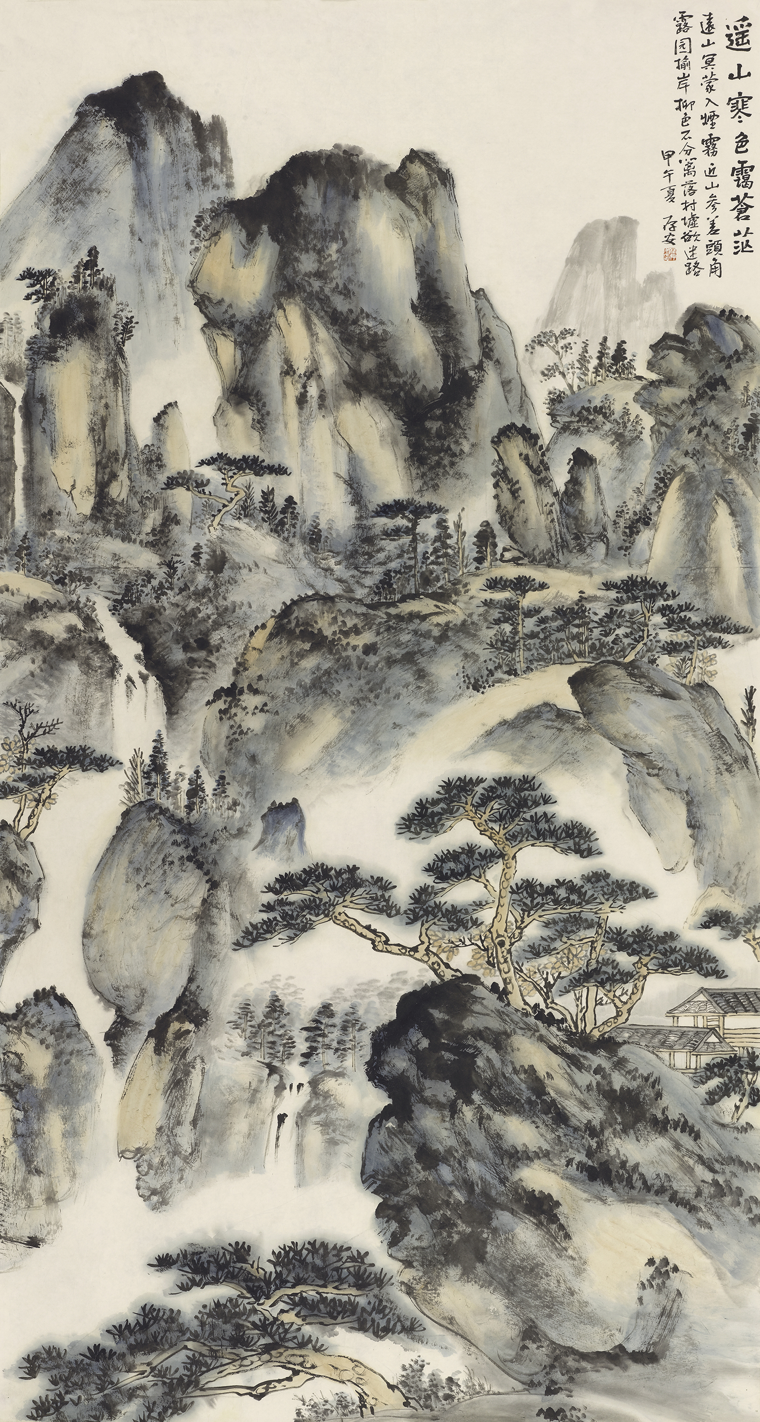 遥山寒色霭苍茫