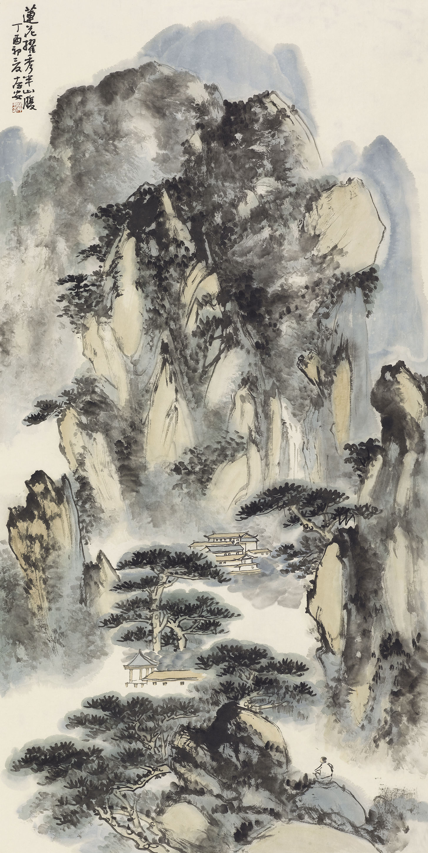 莲花擢秀半山腹