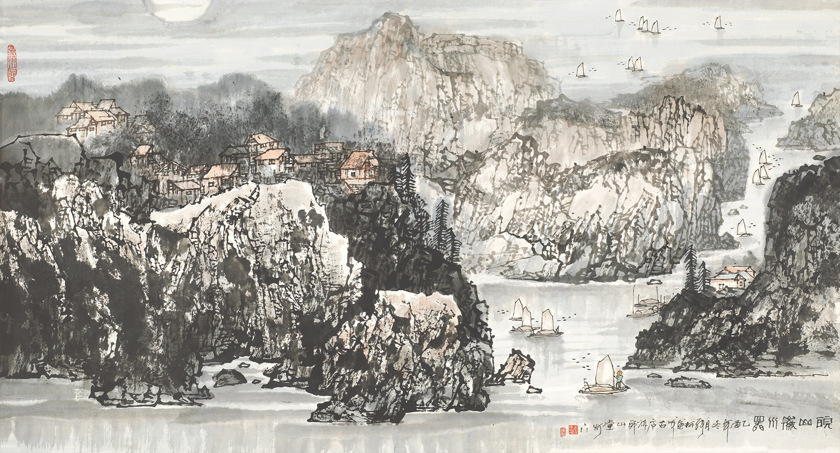 皖山徽水图