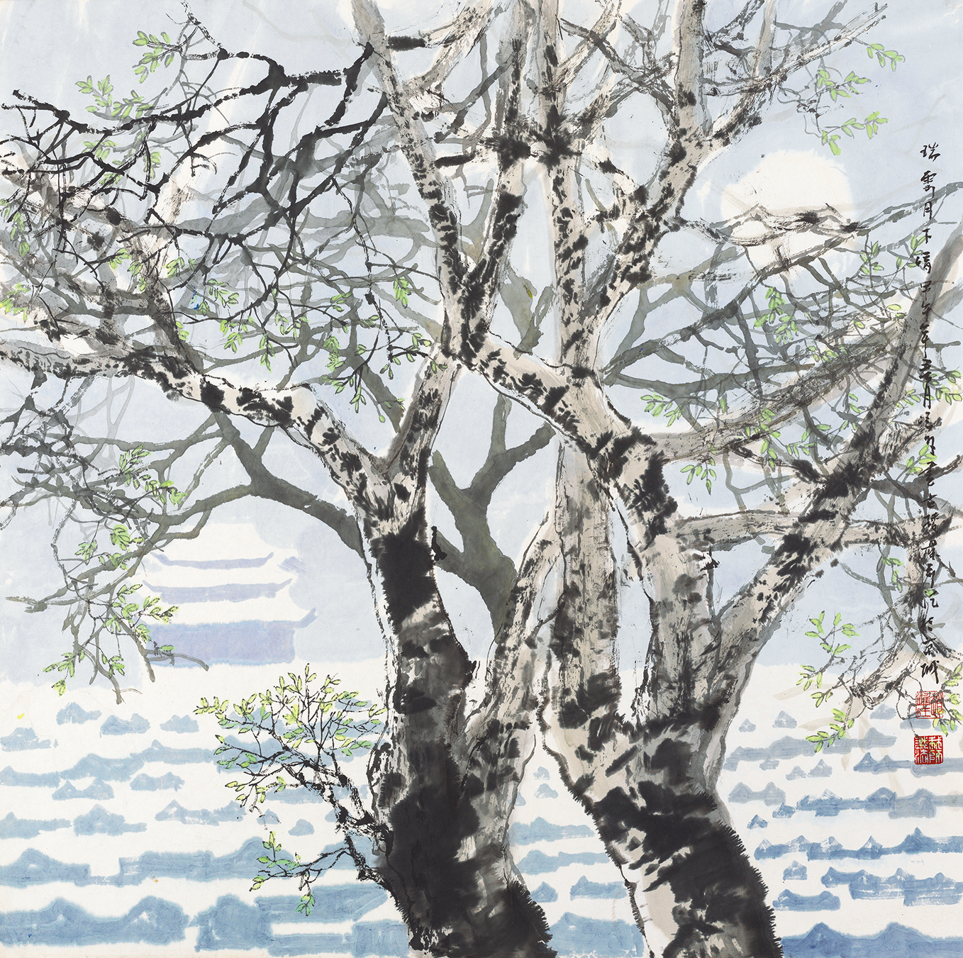 瑞雪月下情
