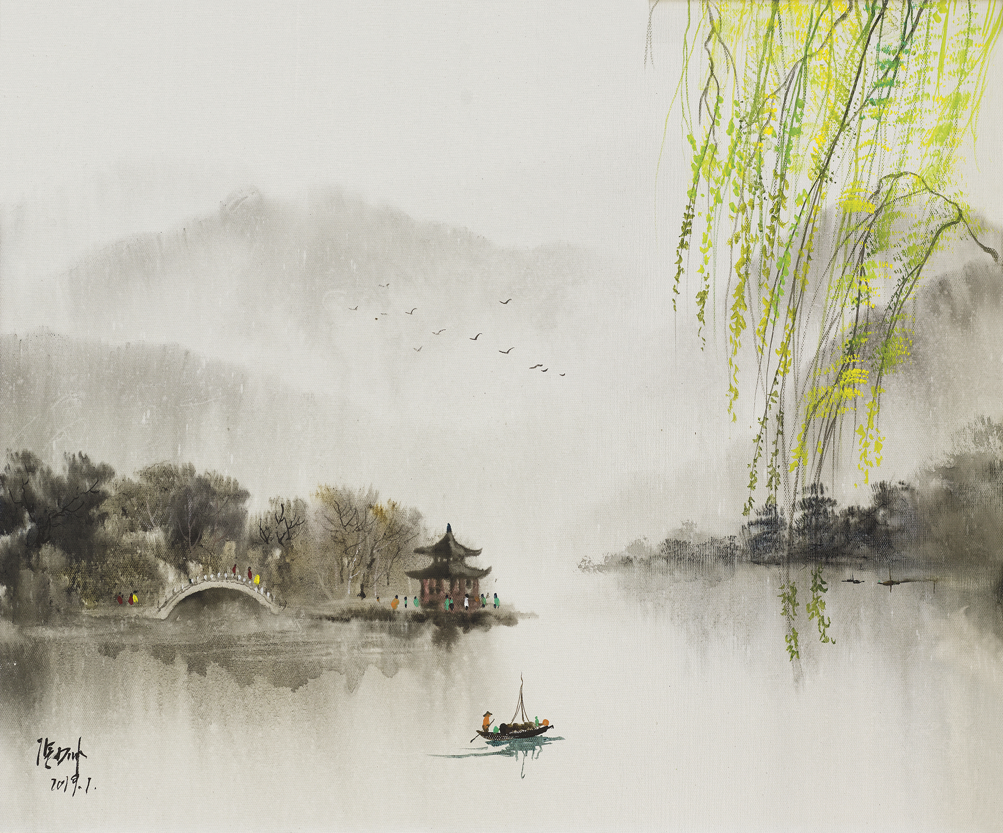 湖心小景