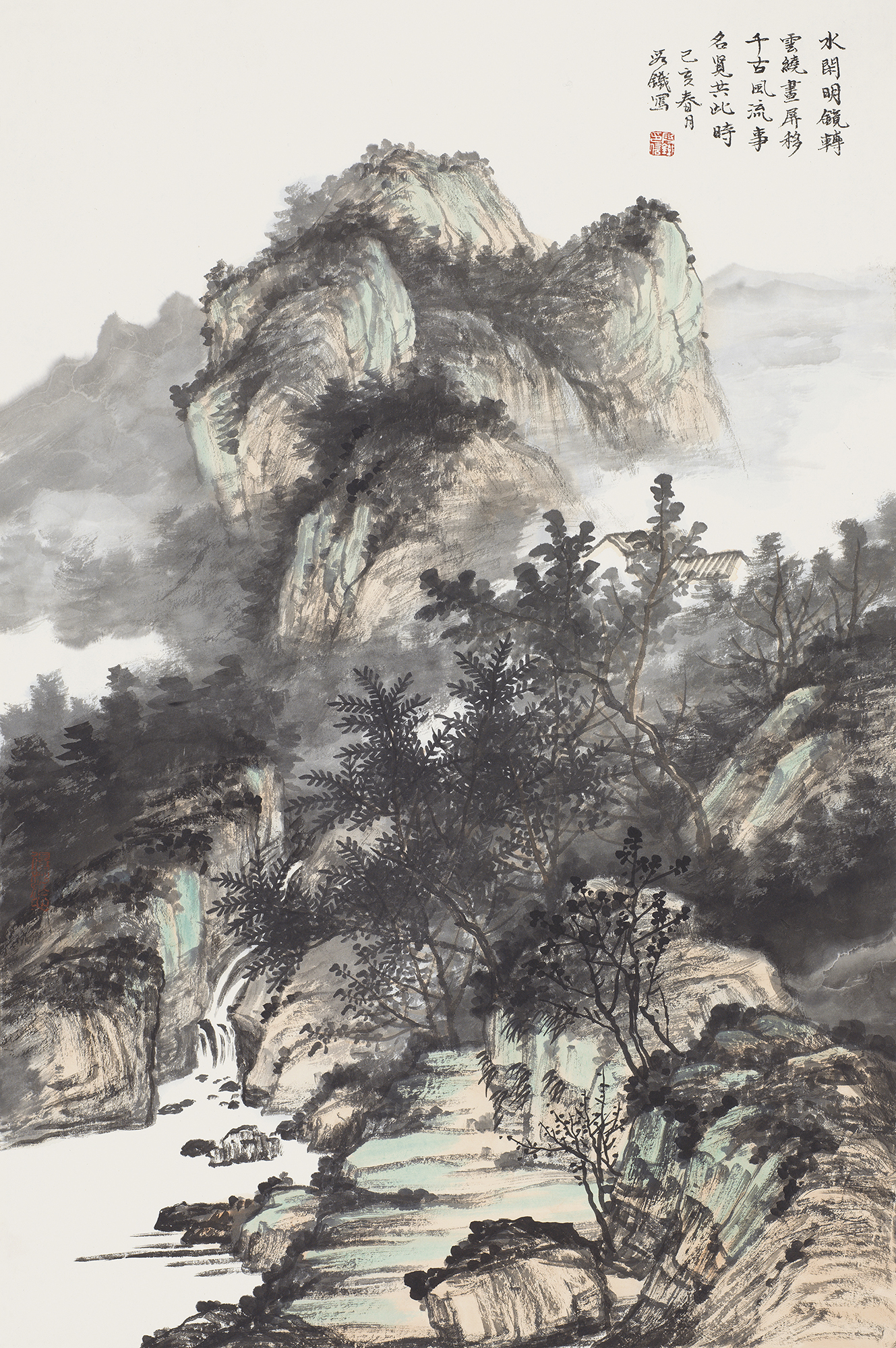 水闲明镜转