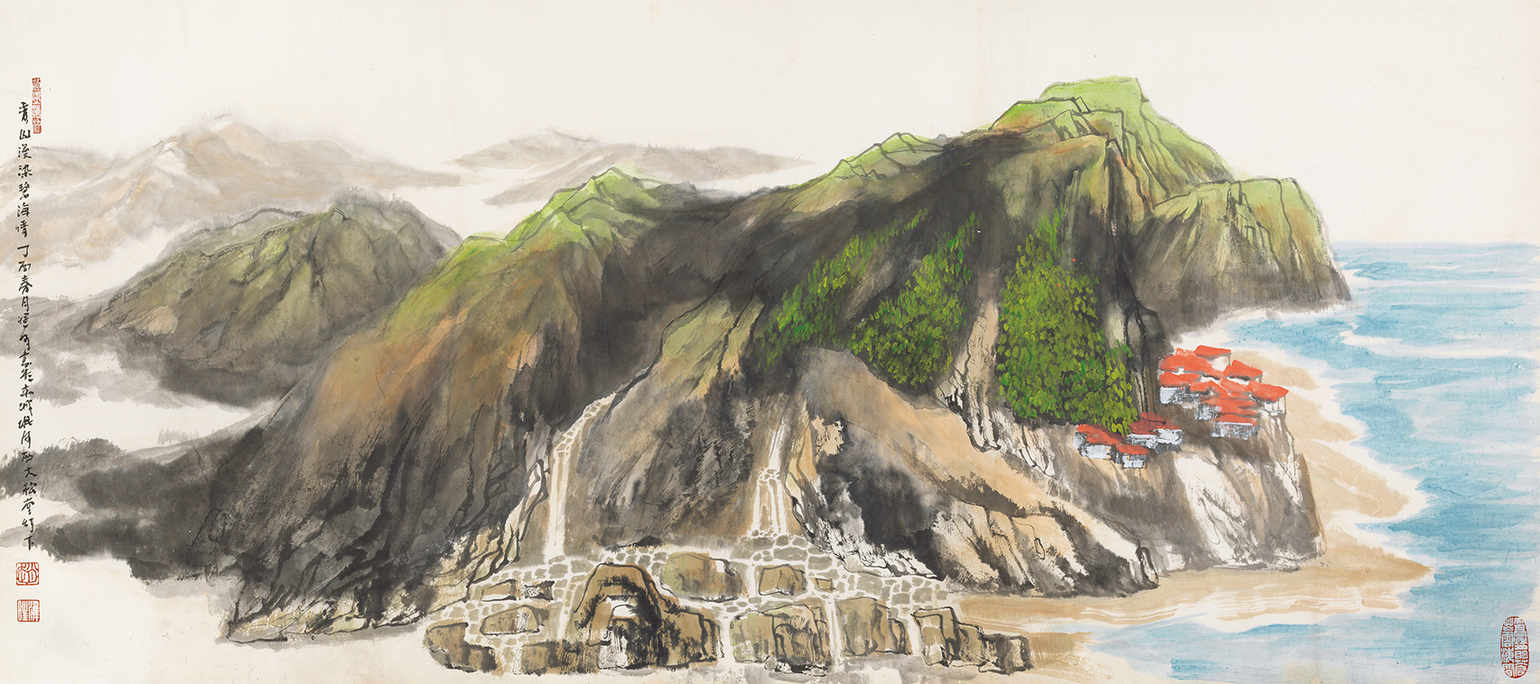 青山漫染碧海晴