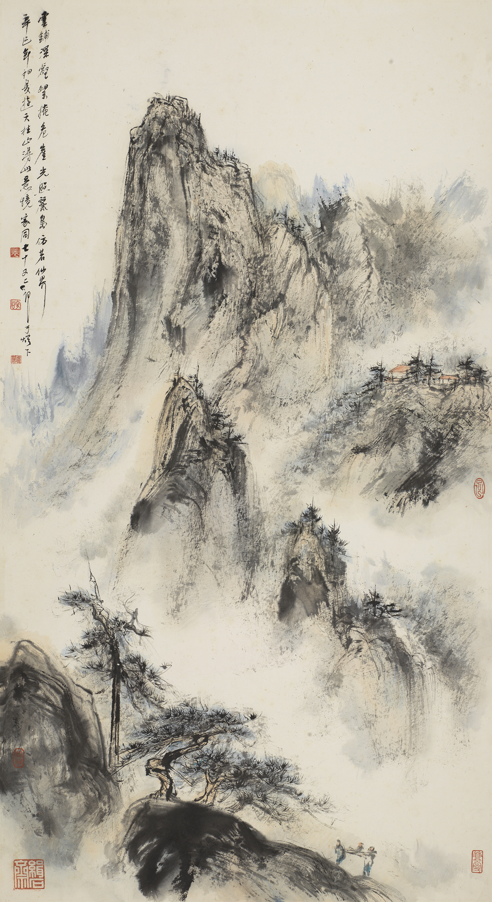 黄山松壑图