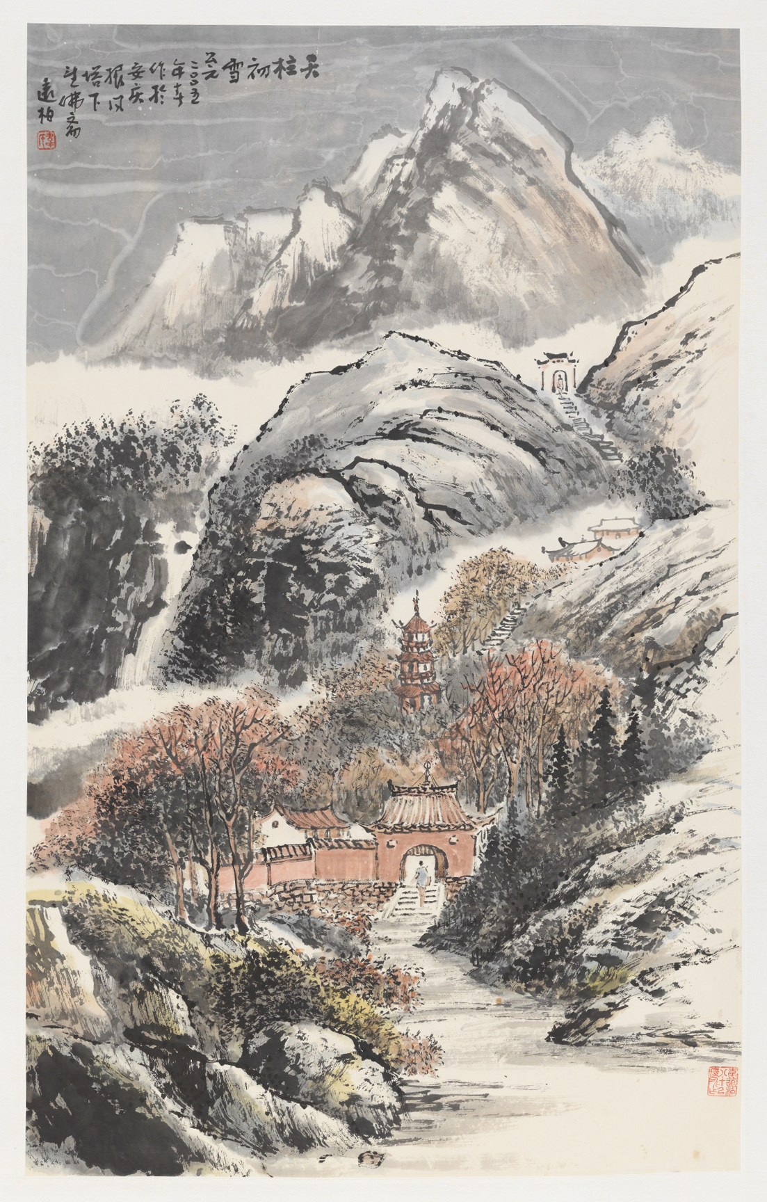 天柱初雪