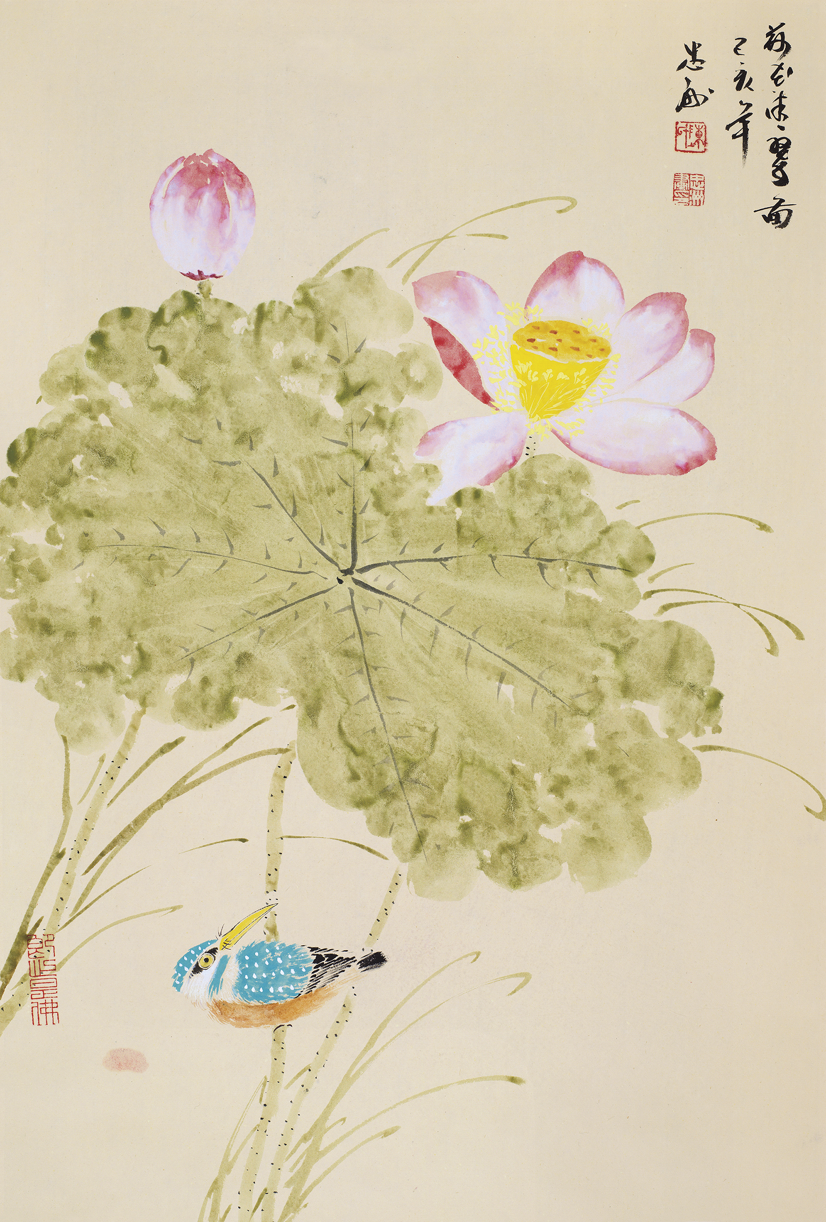 荷花清翠图