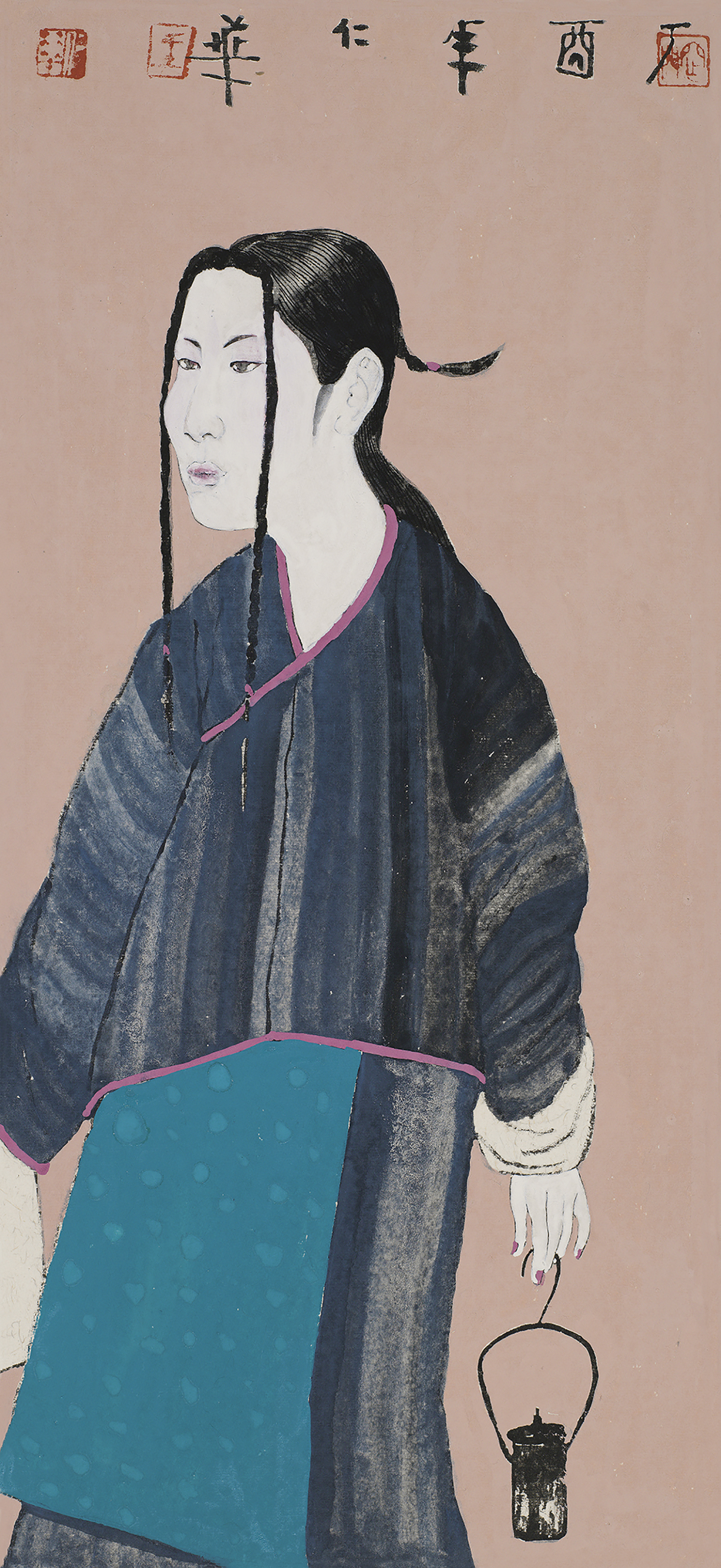 丁酉年画人物镜片五
