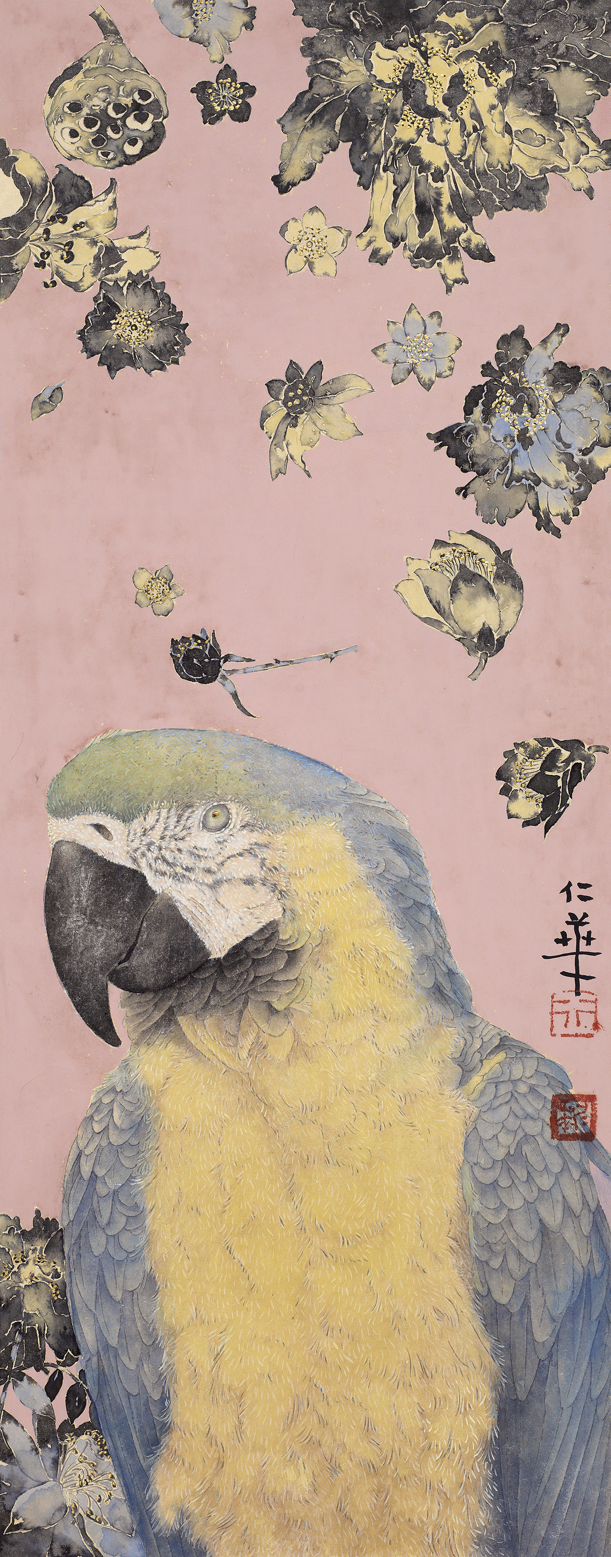 工笔花鸟  鹦鹉