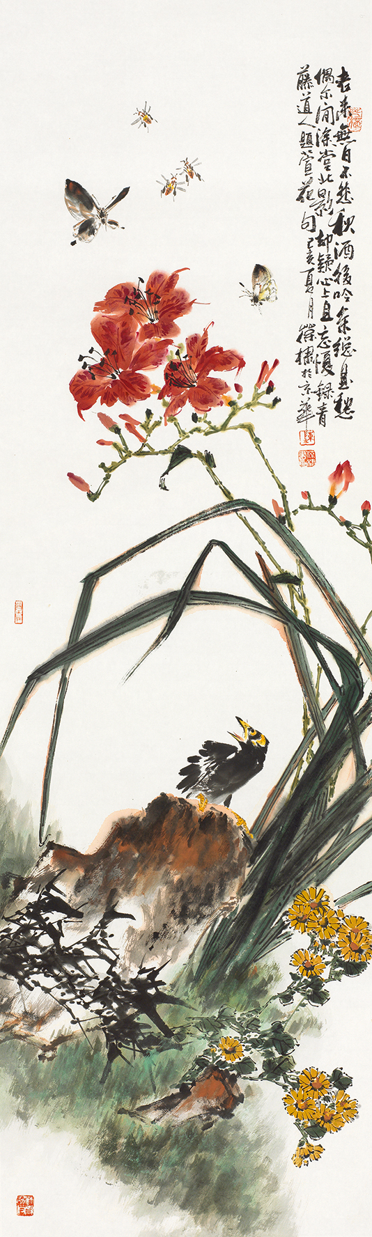 二十四节气花鸟组画《芒种》