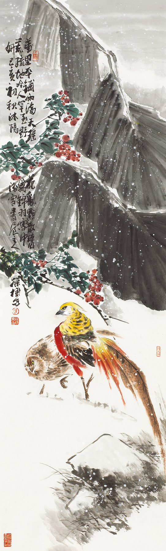 二十四节气花鸟组画《大雪》