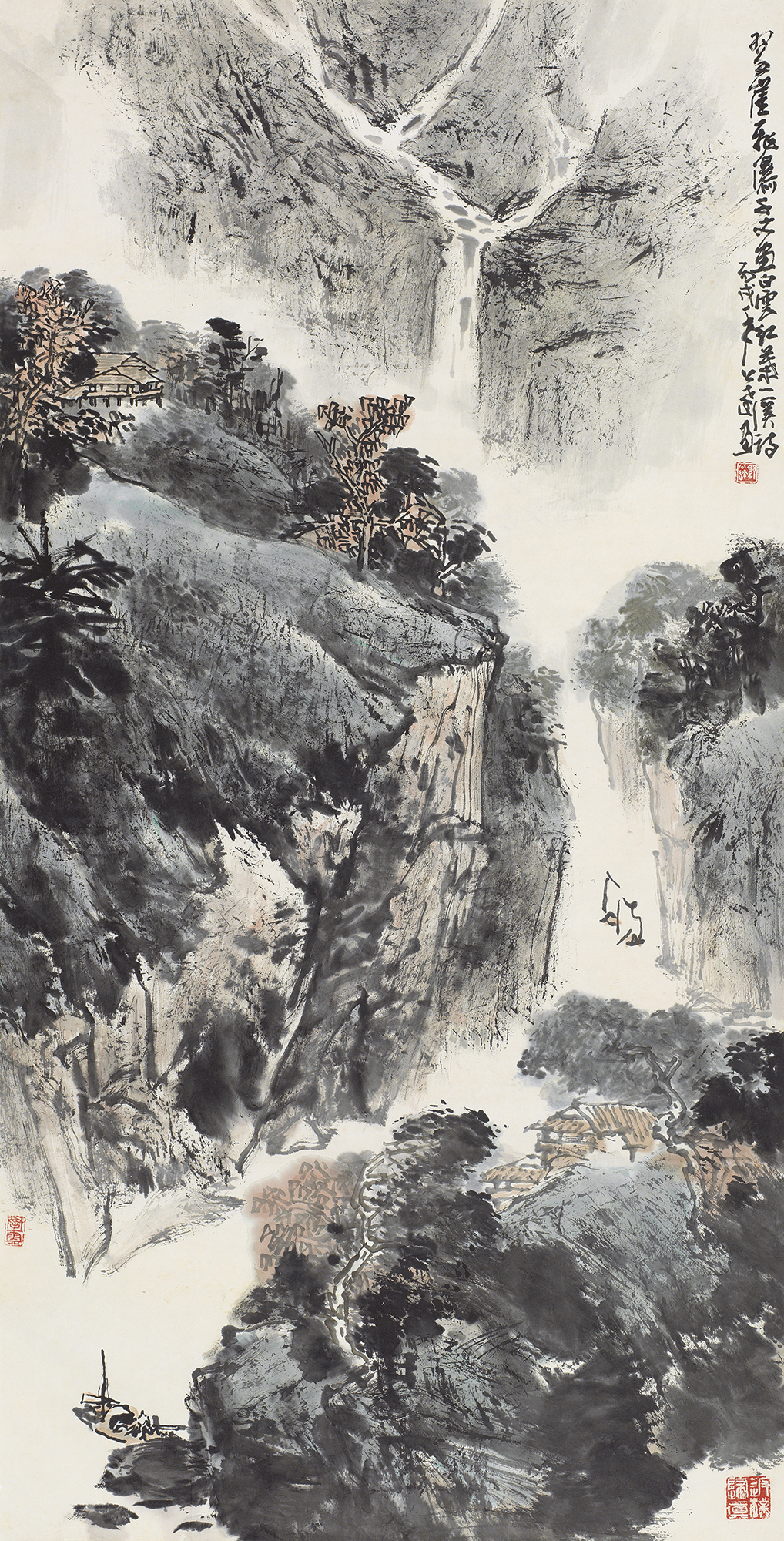 翠涯飞瀑