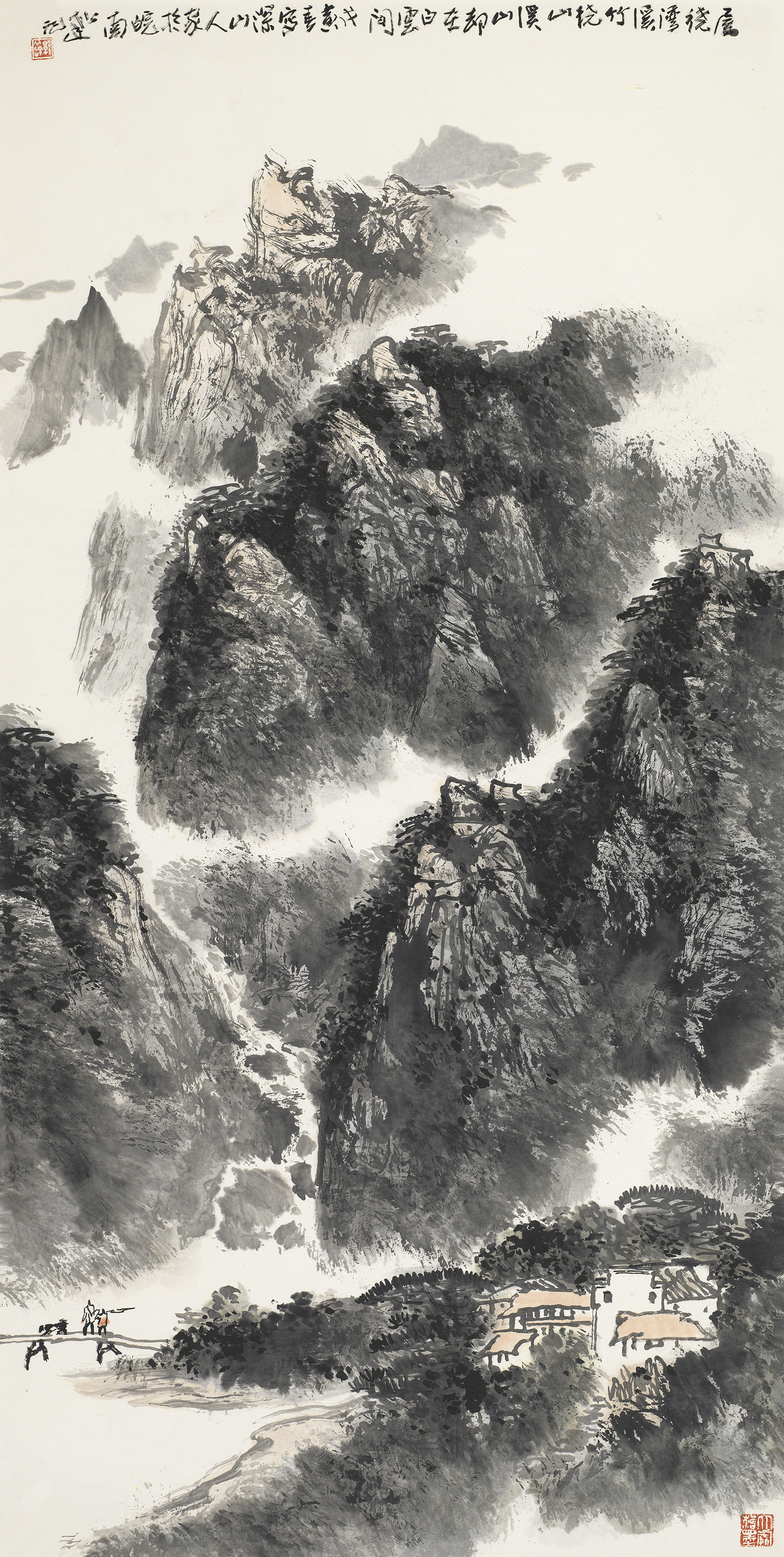 屋绕湾溪竹绕山