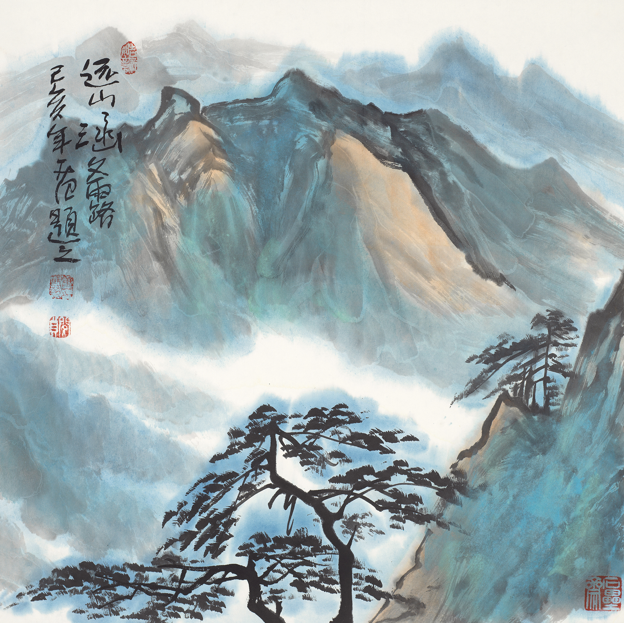 远山涵夕露
