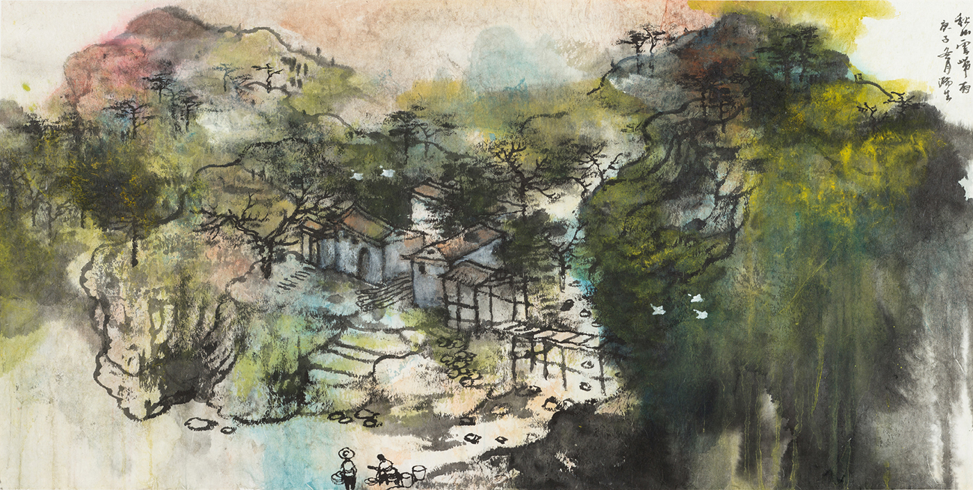秋山云带雨