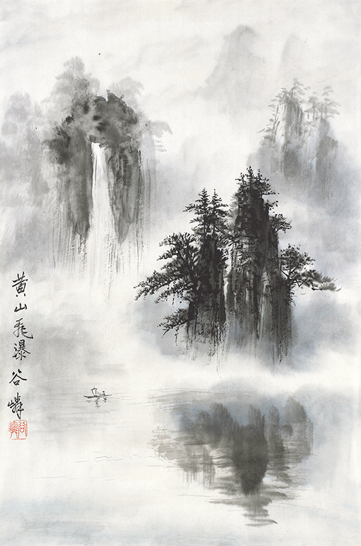 黄山飞瀑