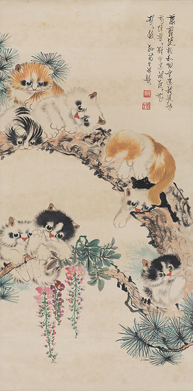 八猫送喜图