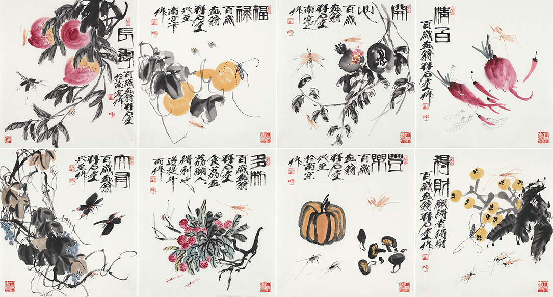 林拜石花鸟册页