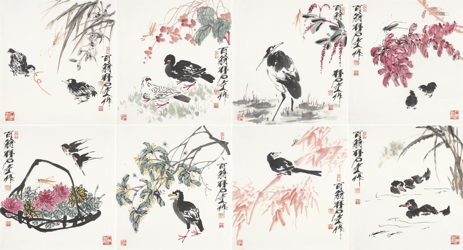 花鸟册页