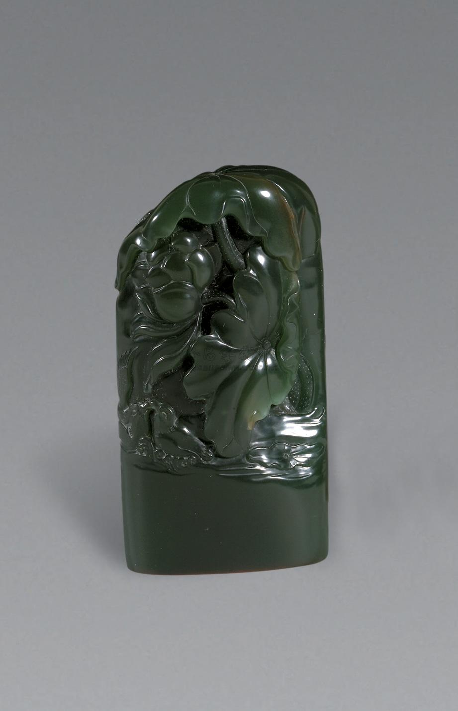绿荷叶钮椭圆印】拍卖品_图片_价格_鉴赏_笔墨纸砚_雅昌艺术品拍卖网