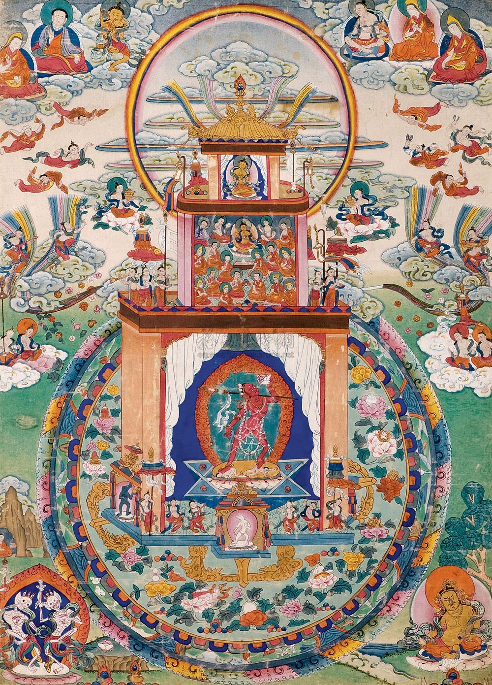 【密宗佛画 镜心 设色纸本】拍卖品_图片_价格_鉴