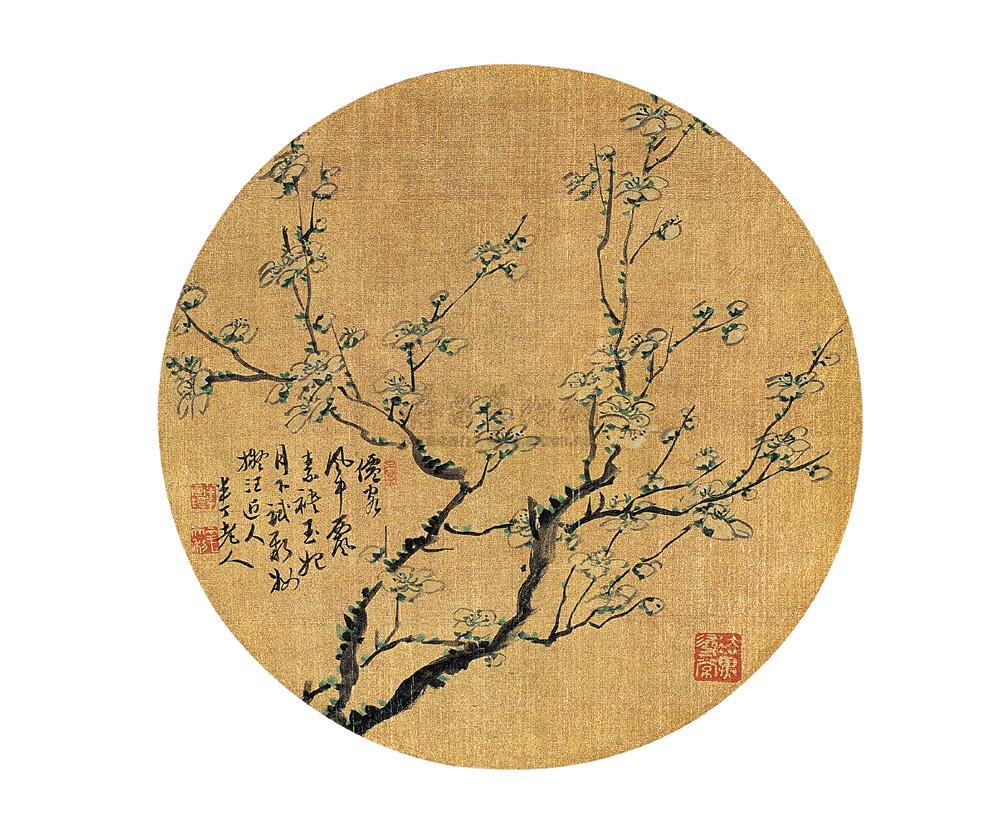 0072 梅花 镜心 设色绢本