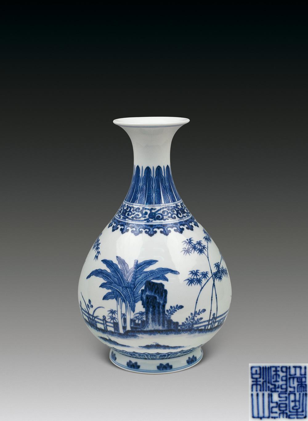 【清乾隆 青花玉壶春瓶】拍卖品_图片_价格_鉴赏_清代青花瓷器_雅昌