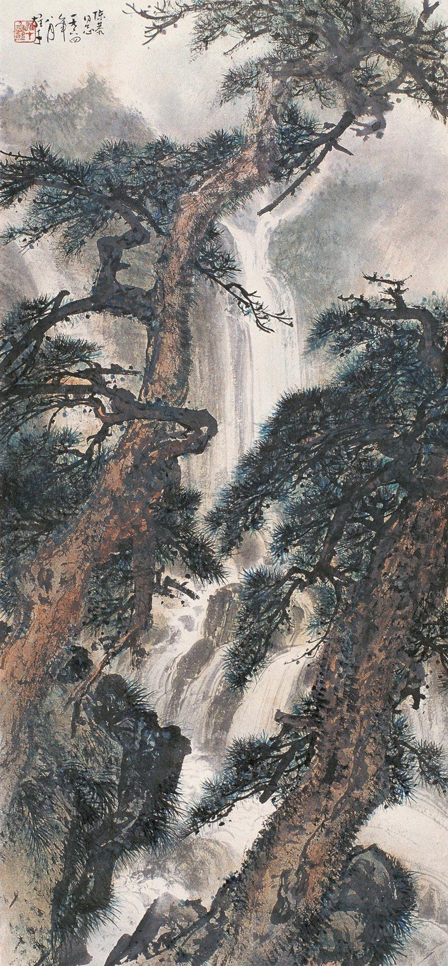 【松泉图 立轴 设色纸本】拍卖品_图片_价格_鉴赏_绘画_雅昌艺术品拍