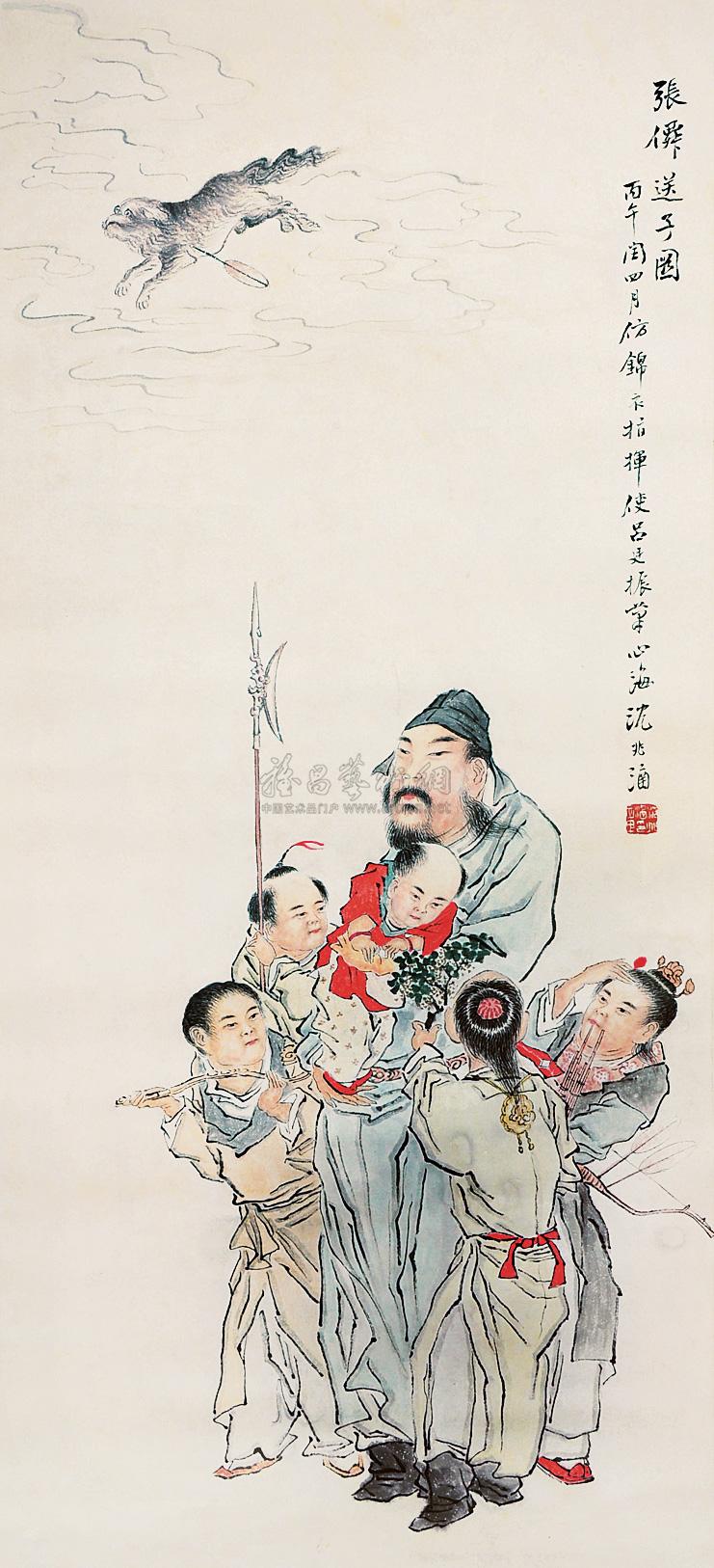 0322张僲送子图立轴