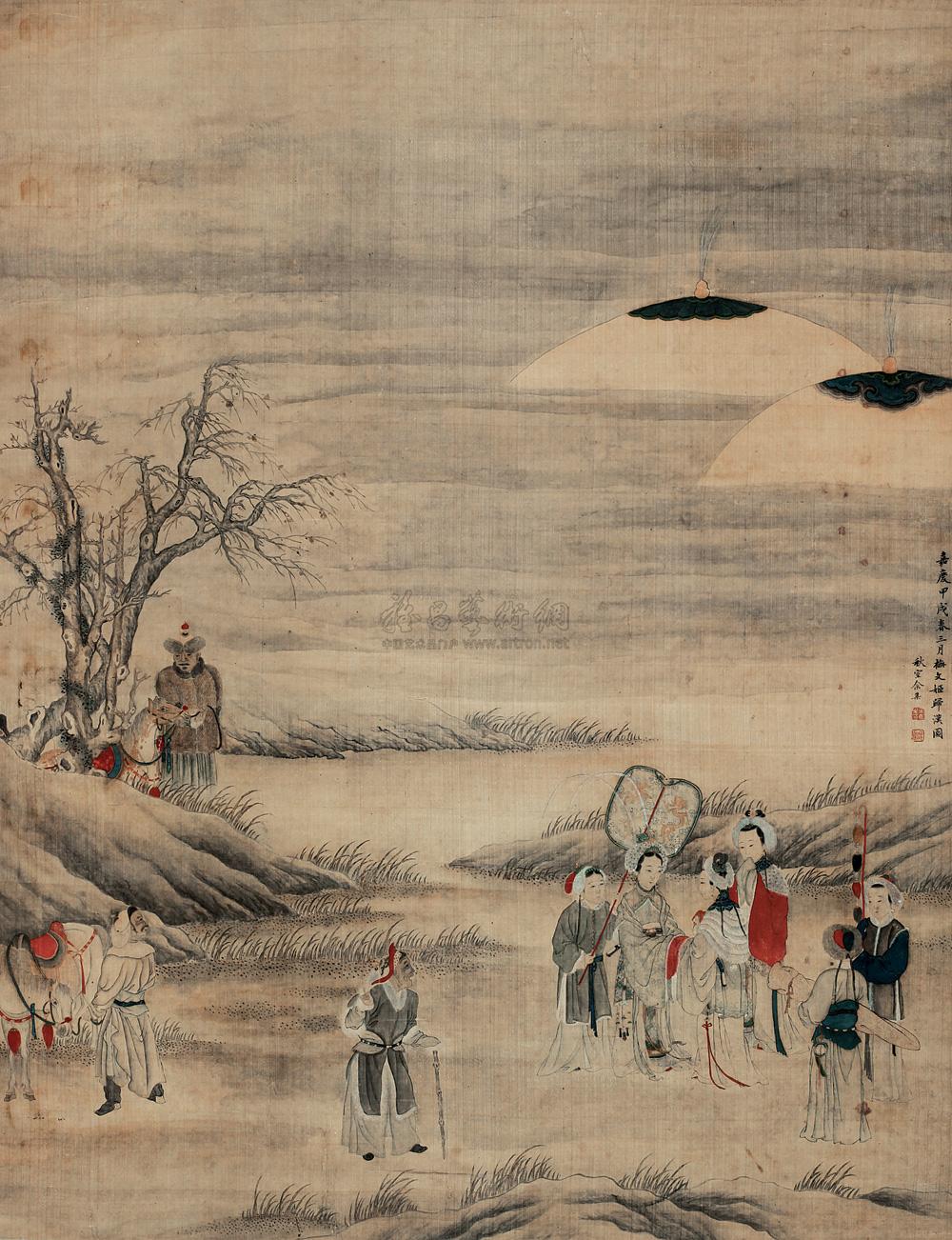 【文姬归汉图 立轴 绢本】拍卖品_图片_价格_鉴赏_绘画_雅昌艺术品