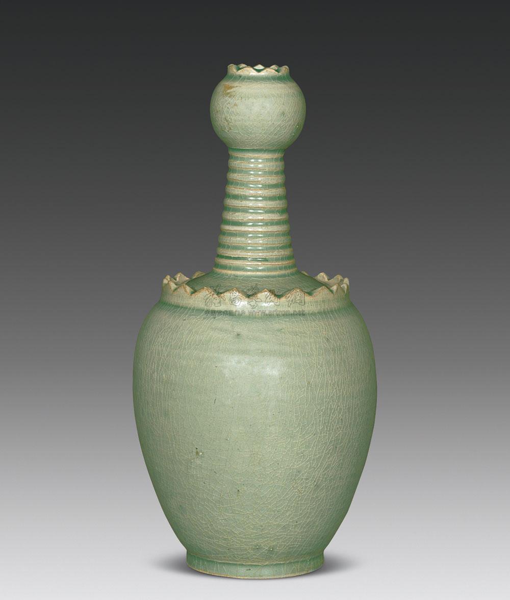 【明代 越窑青釉塔式瓶】拍卖品_图片_价格_鉴赏_明代单色釉瓷器_雅昌