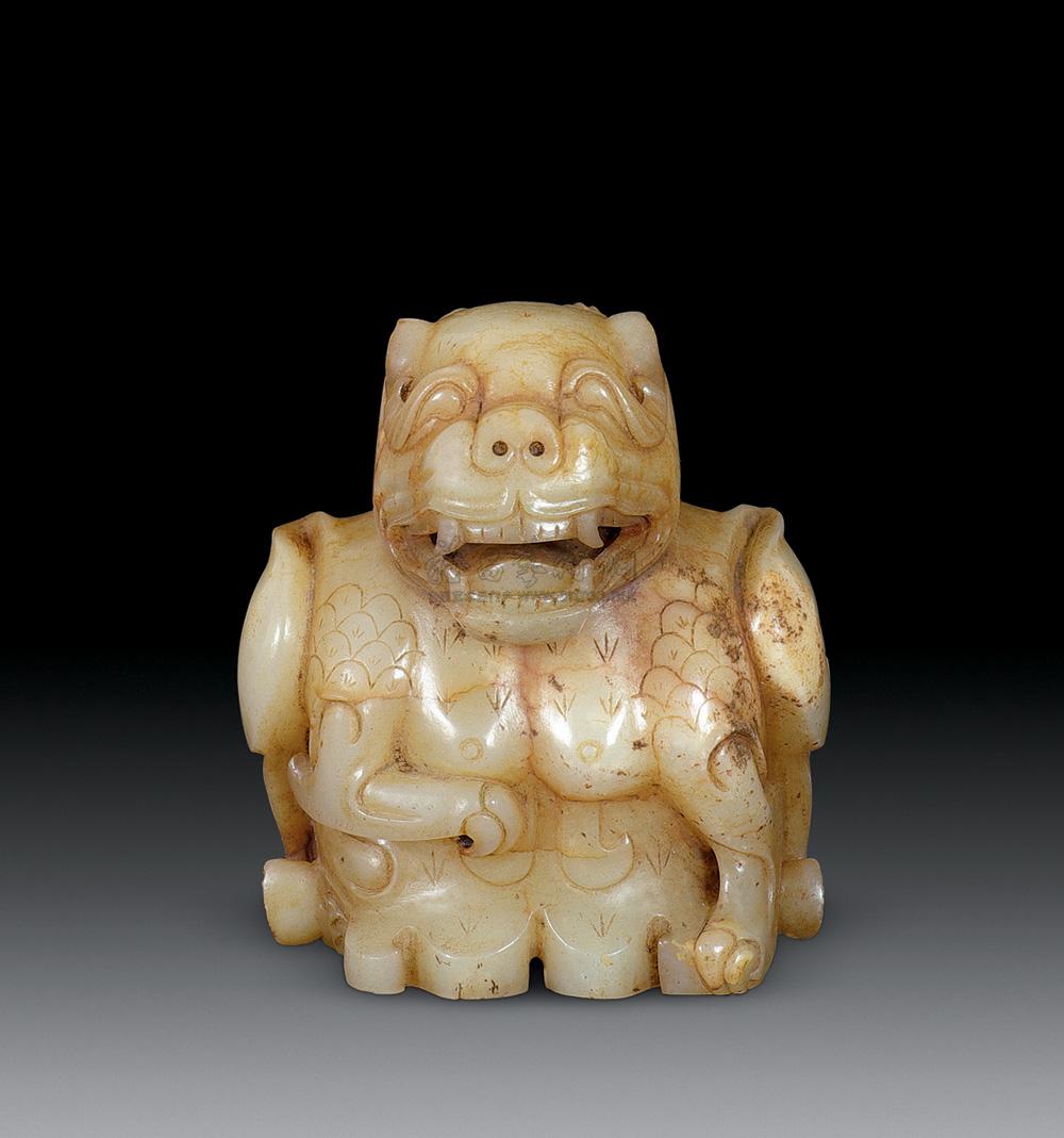 0298 汉代 白玉熊