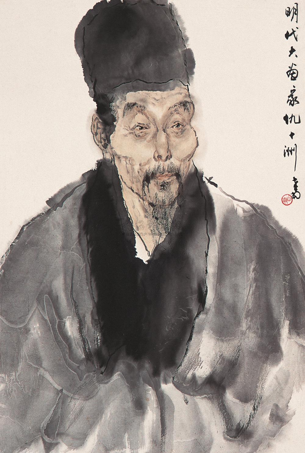 0341 明代画家仇英 镜心 设色纸本