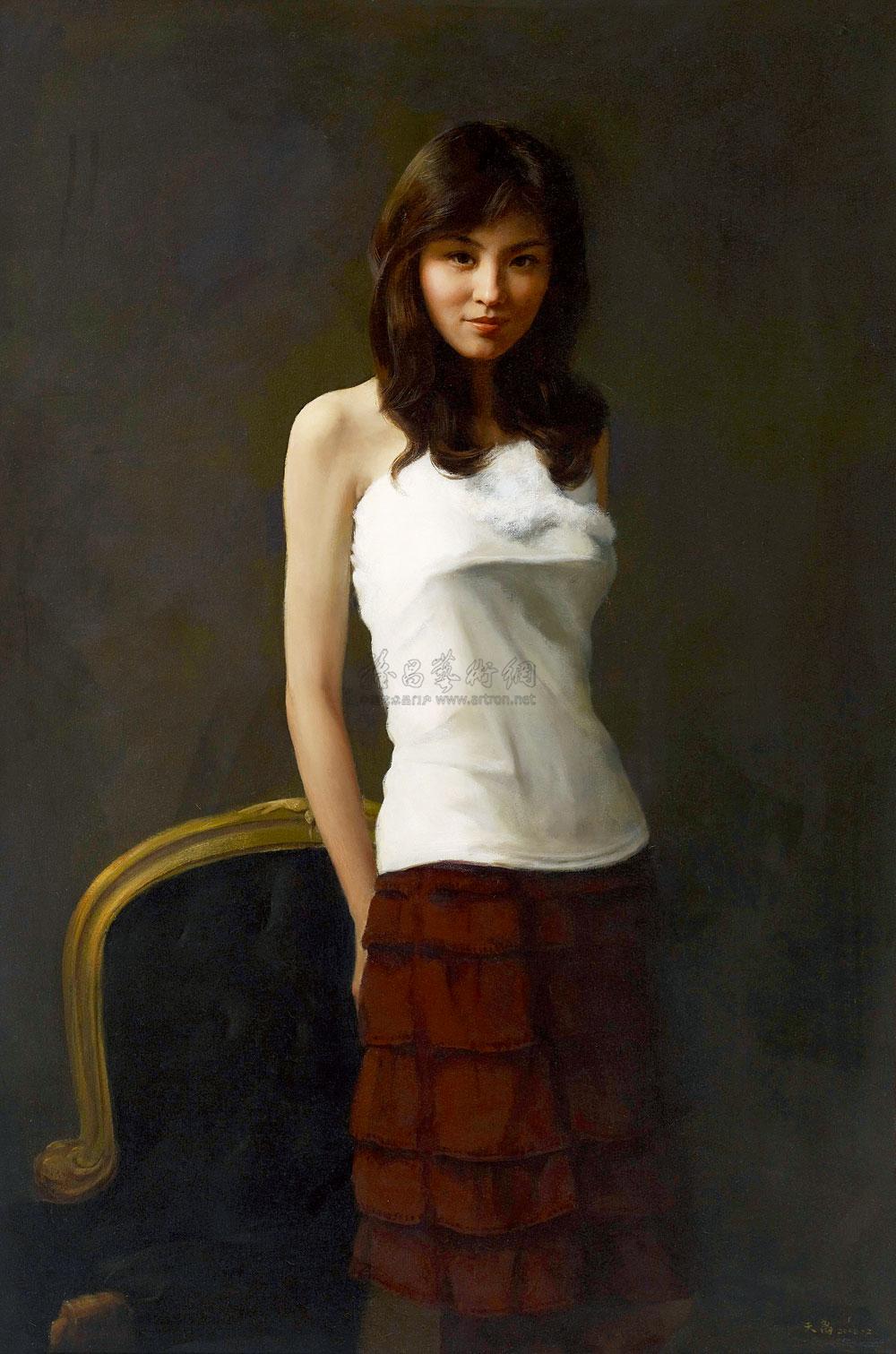 1023 2006年作 白衣少女 布面油画