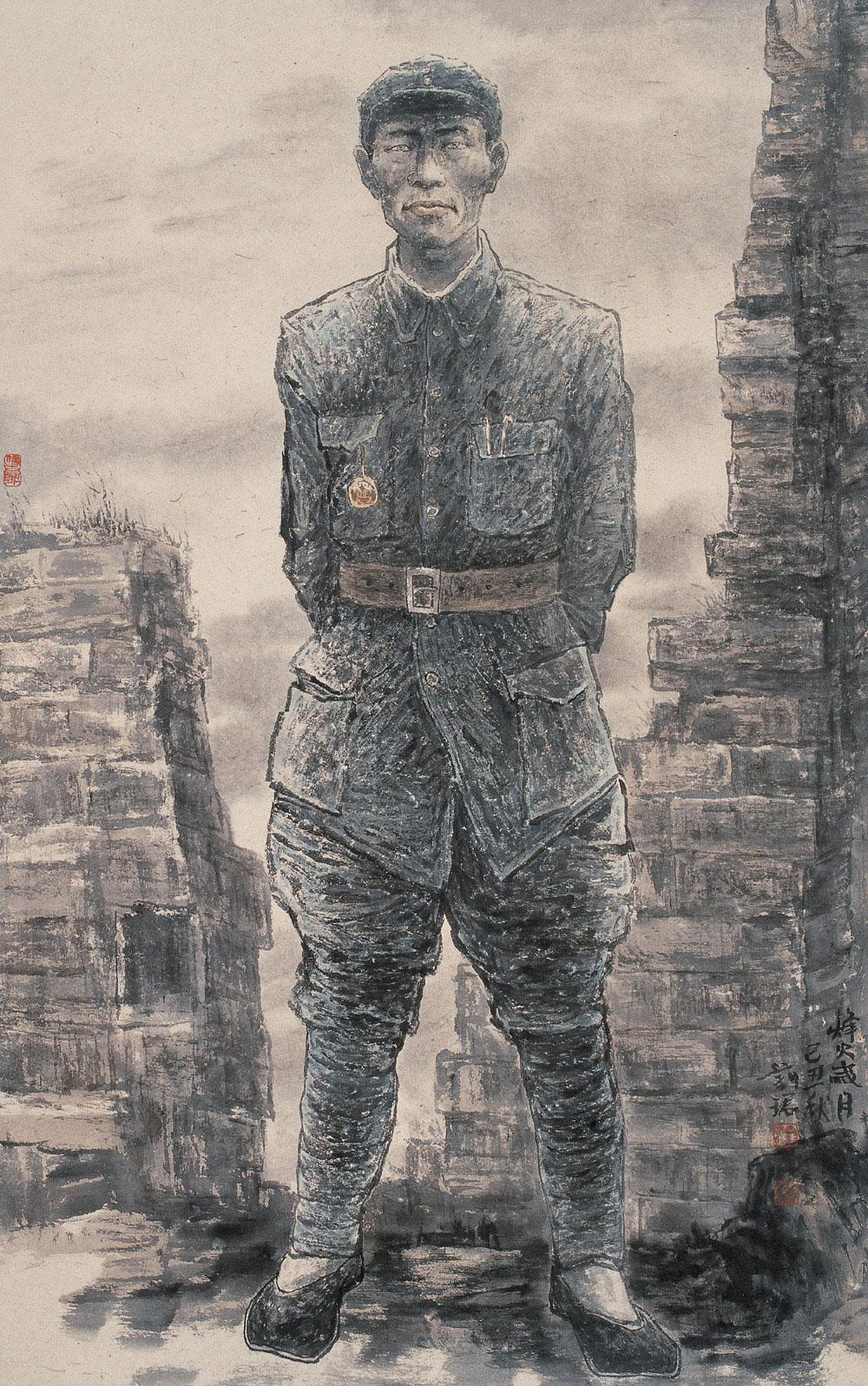 【2009年作 烽火岁月 镜框 设色纸本】拍卖品_图片_价格_鉴赏_绘画