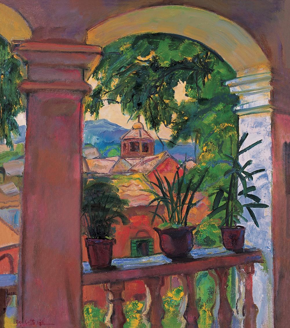 0053鼓浪屿布面油画