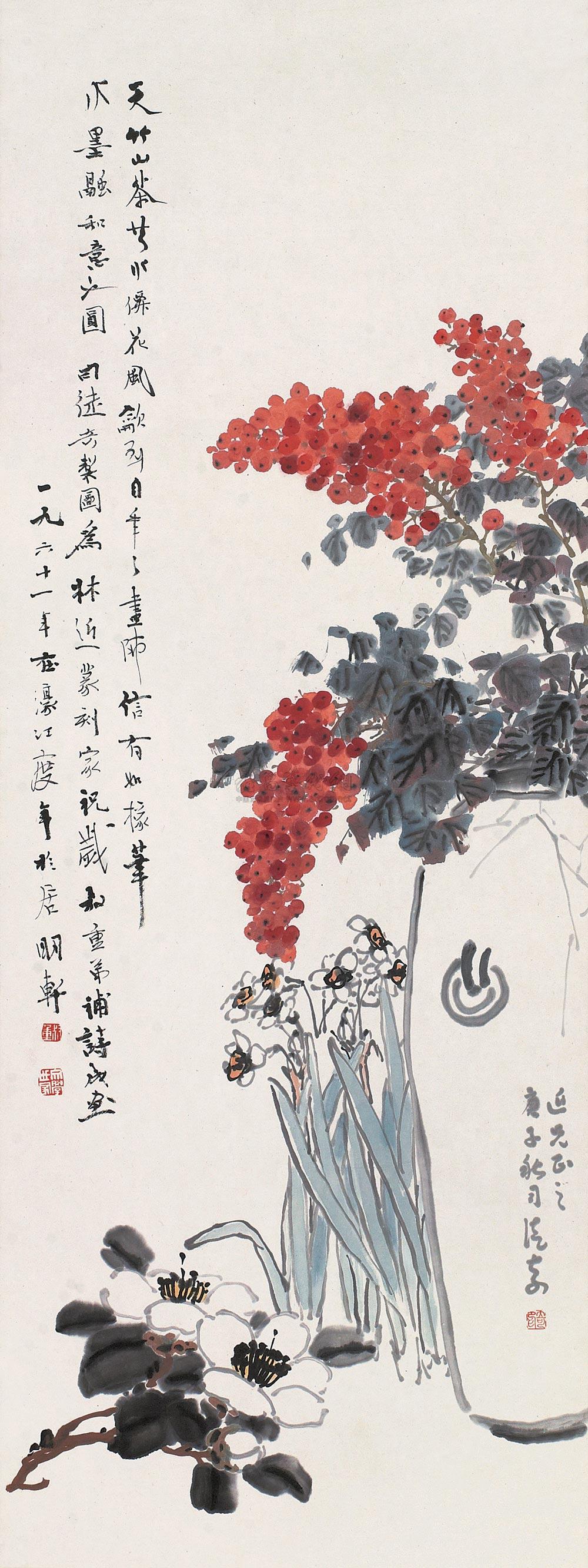 18291960年作天竺立轴设色纸本