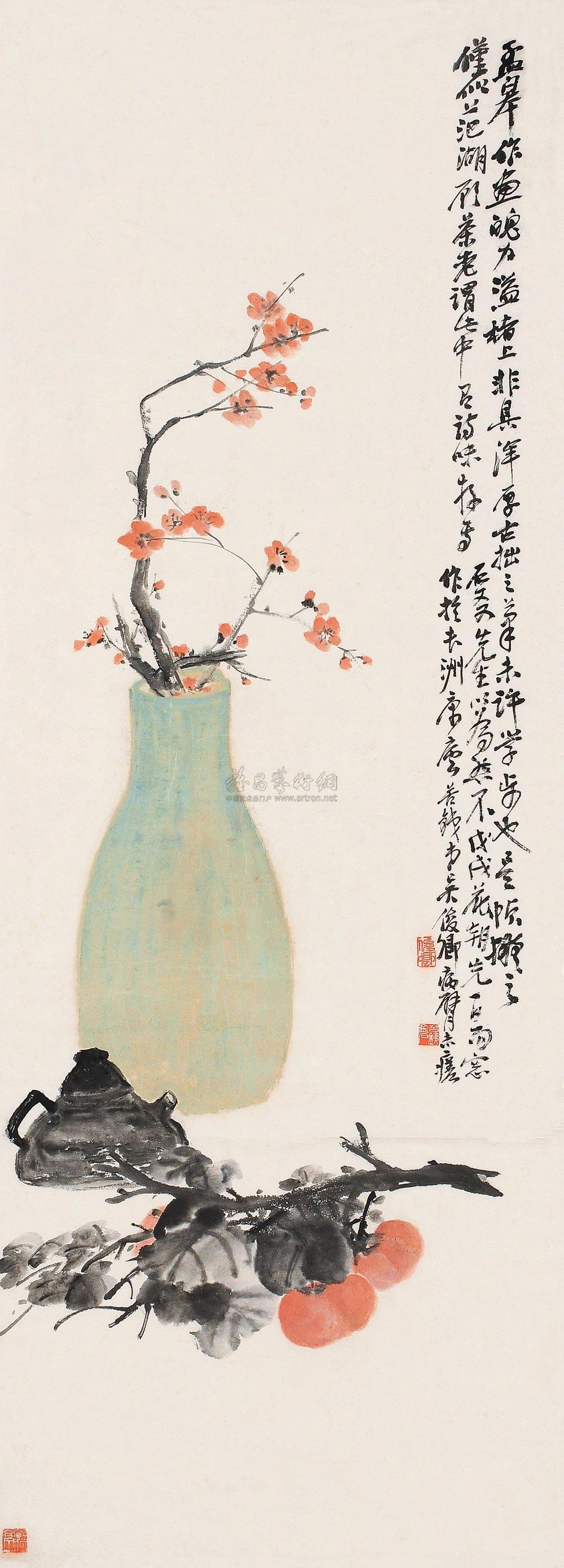1335戊戌1898年作事事平安立轴设色纸本