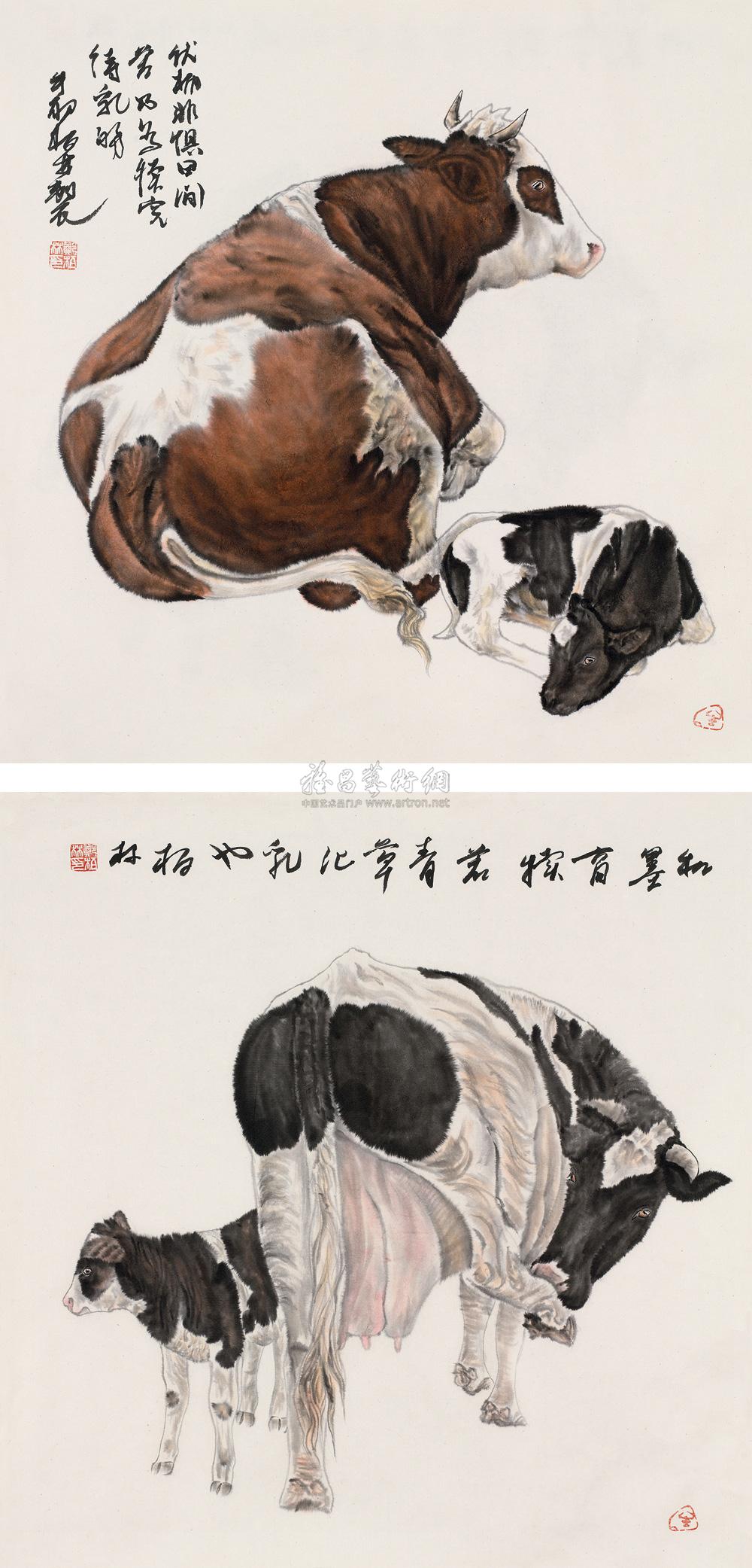 陶弘景的二牛图图片