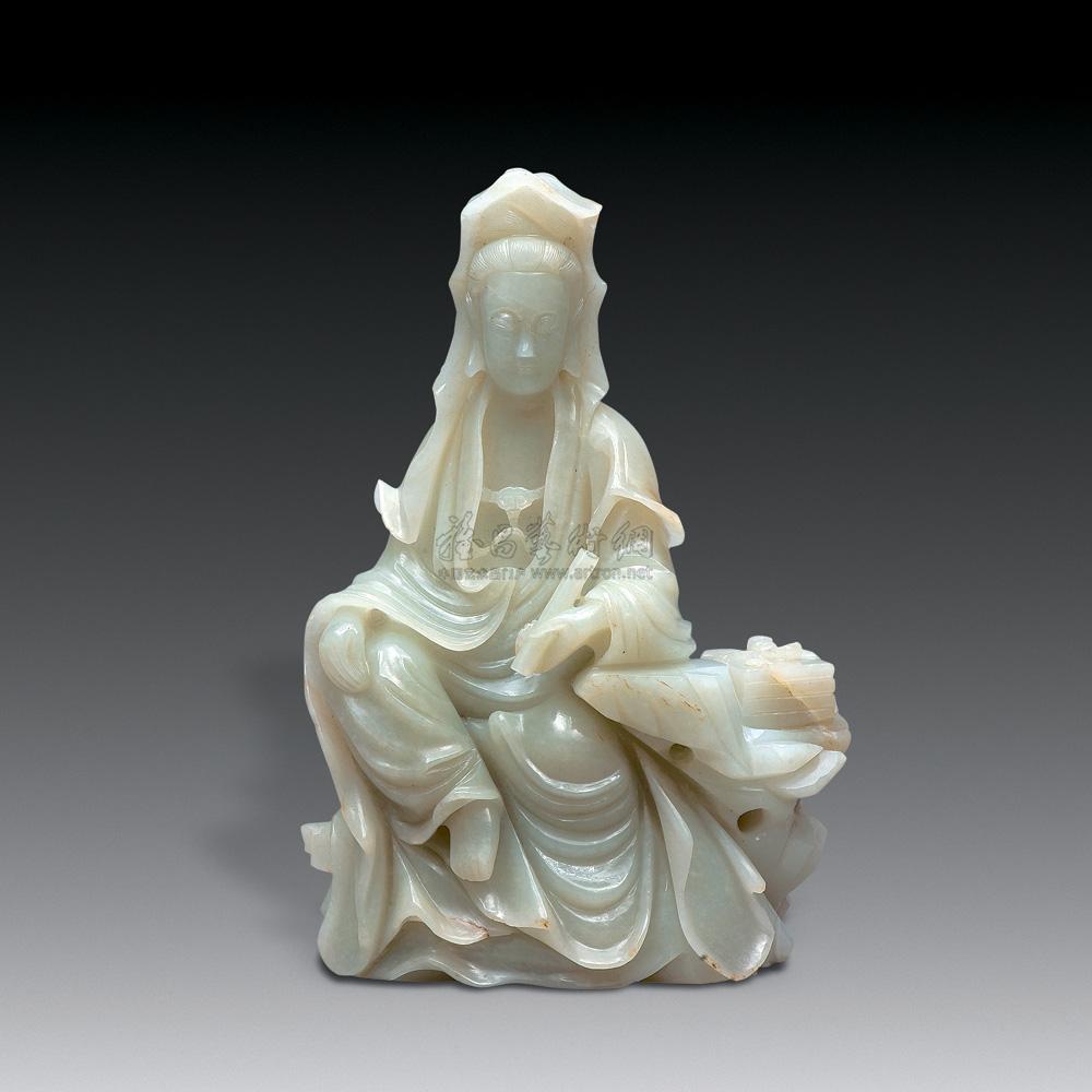 【清 青白玉观音】拍卖品_图片_价格_鉴赏_摆件_雅昌艺术品拍卖网