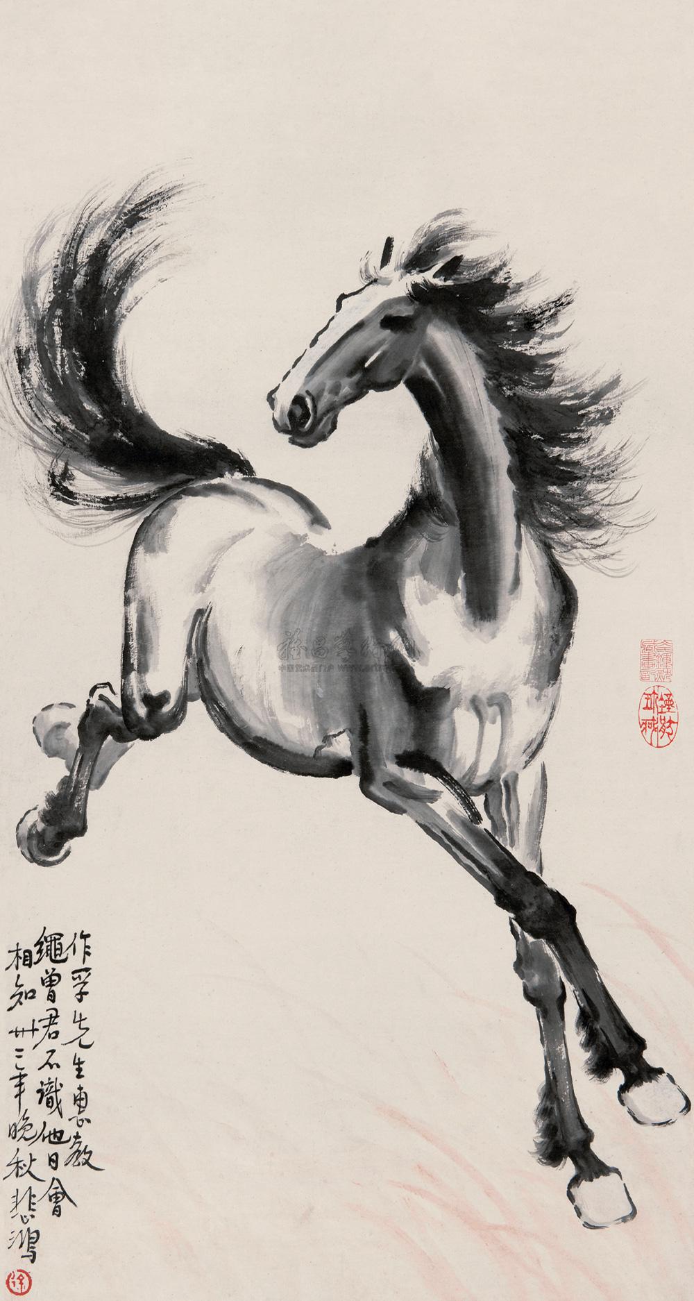 35201943年作奔马立轴设色纸本