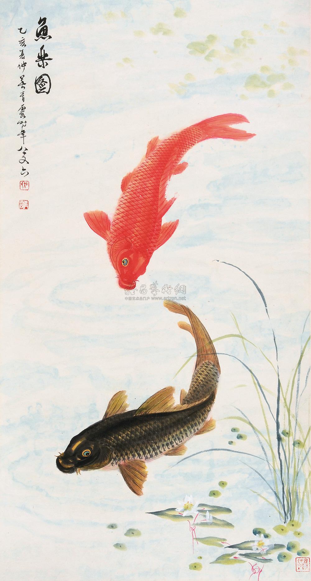 国画大鲤鱼的画法展示图片