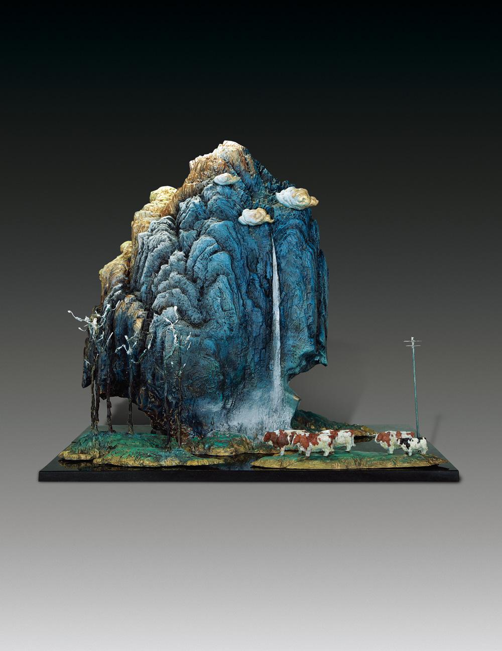 【2009年作 山水 铸铜 雕塑 1/8】拍卖品_图片_价格_鉴赏_雕塑_雅昌艺