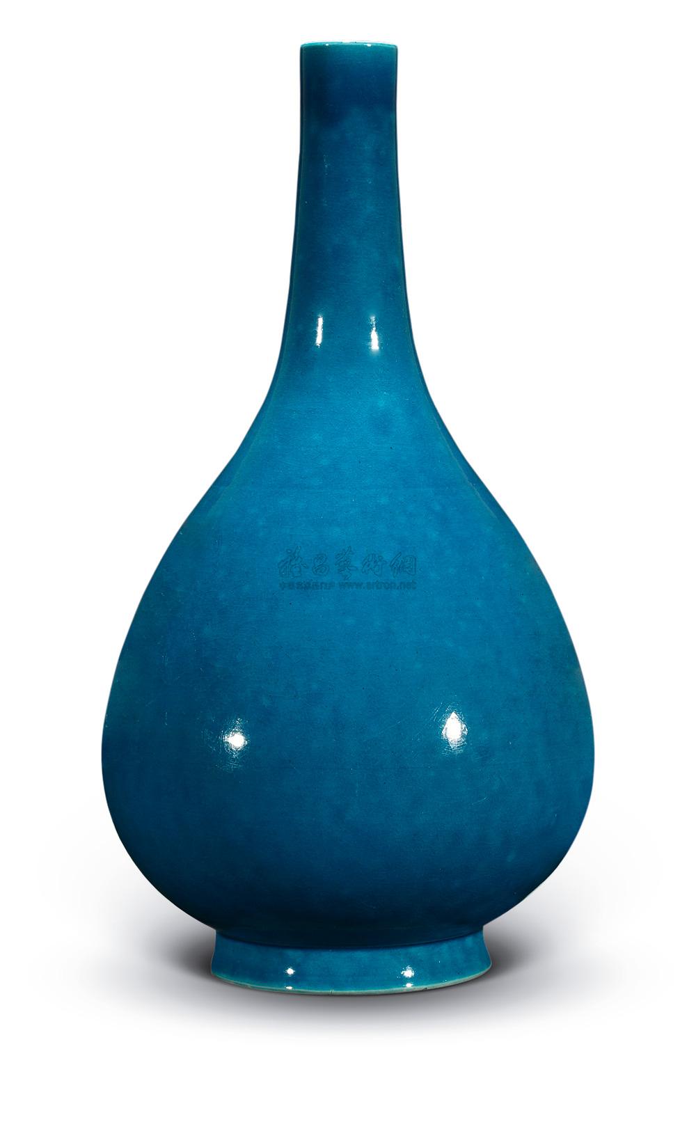 【清 孔雀绿釉胆瓶】拍卖品_图片_价格_鉴赏_清代单色釉瓷器_雅昌艺术