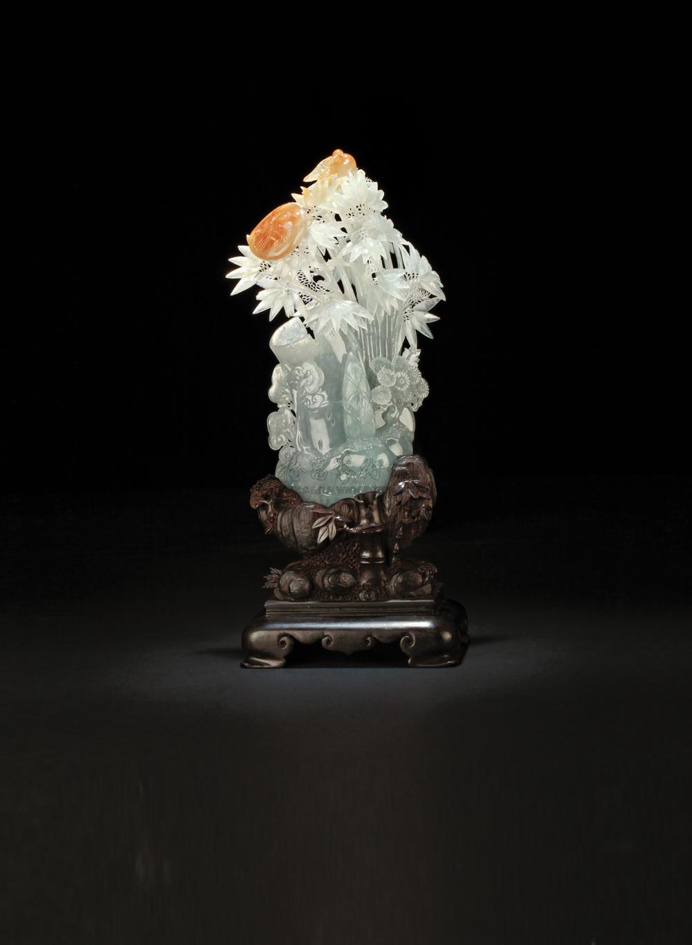 0047翡翠节节高升摆件