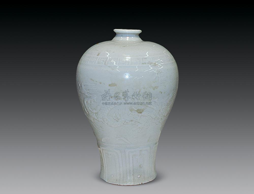 【枢府釉暗刻龙纹梅瓶】拍卖品_图片_价格_鉴赏_现当代及其它瓷器
