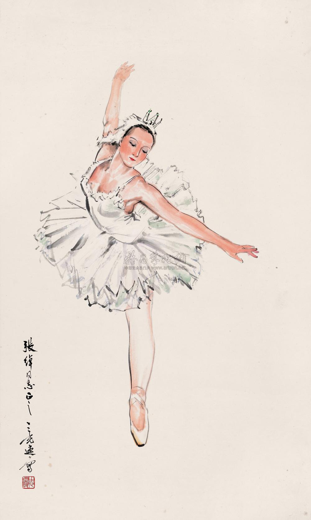 芭蕾舞女演员画作图片