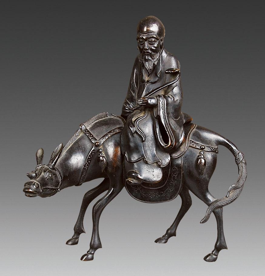 1140清铜雕张果老骑驴香熏