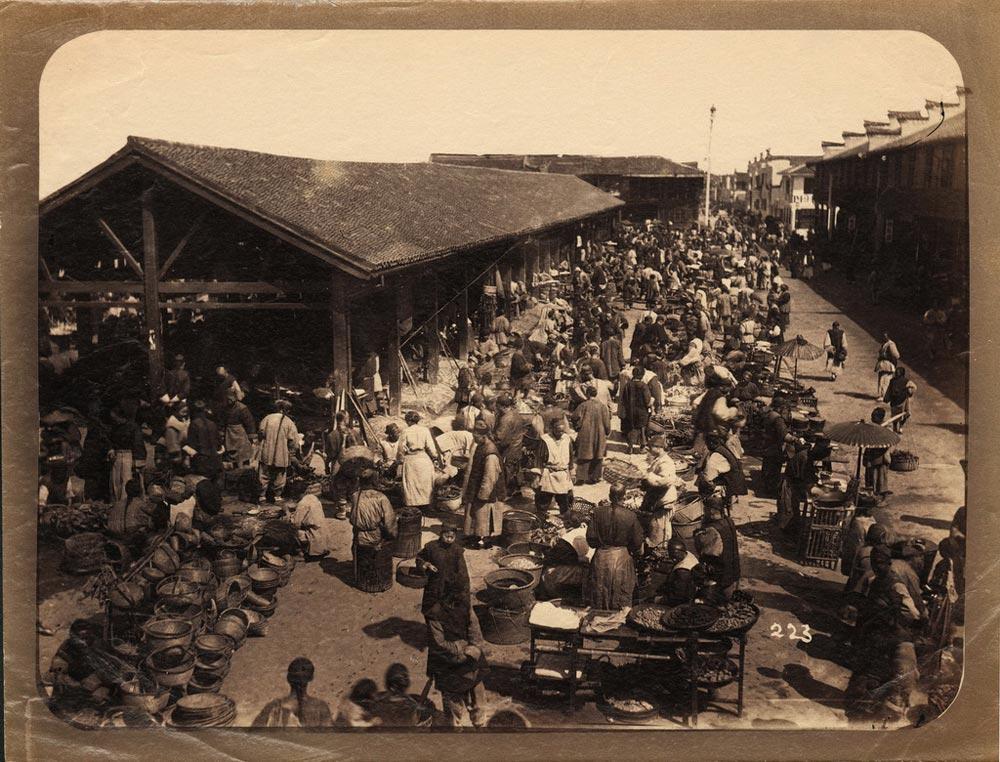 0615 1890年代作 威廉·桑德斯 上海菜市场