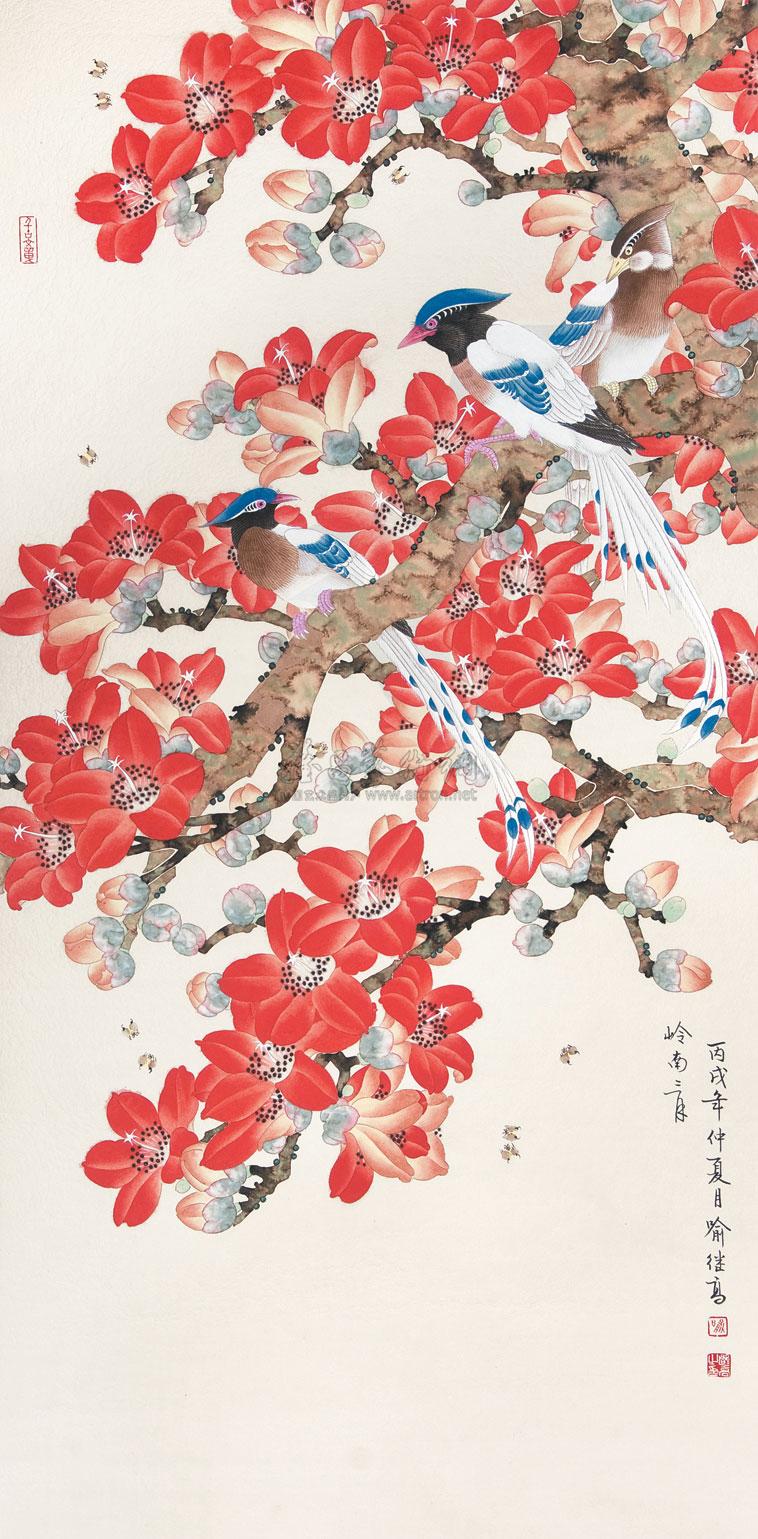 0399 木棉绶带 立轴 纸本